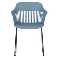 Gartenstuhl New York in Blau - Blau/Schwarz, Modern, Kunststoff/Metall (58/82/54cm) - Modern Living