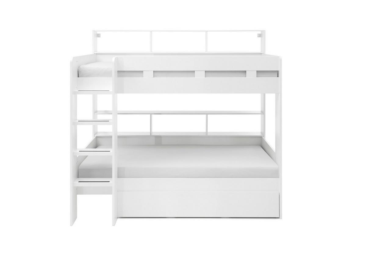 PAT SUPRAETAJAT JUSA - alb/culoare natur, Konventionell, material pe bază de lemn (90/200cm) - Modern Living