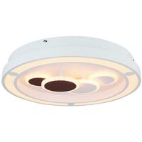 Stropna Led-svetilka Kolli, S Sijalko - bela, Design, kovina/umetna masa (48/8.2cm) - Globo