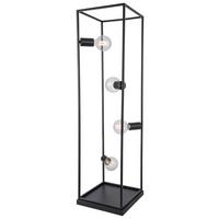 lampadaire Qaudri max. 40 Watt - noir, Konventionell, métal (27/26/130cm) - Modern Living