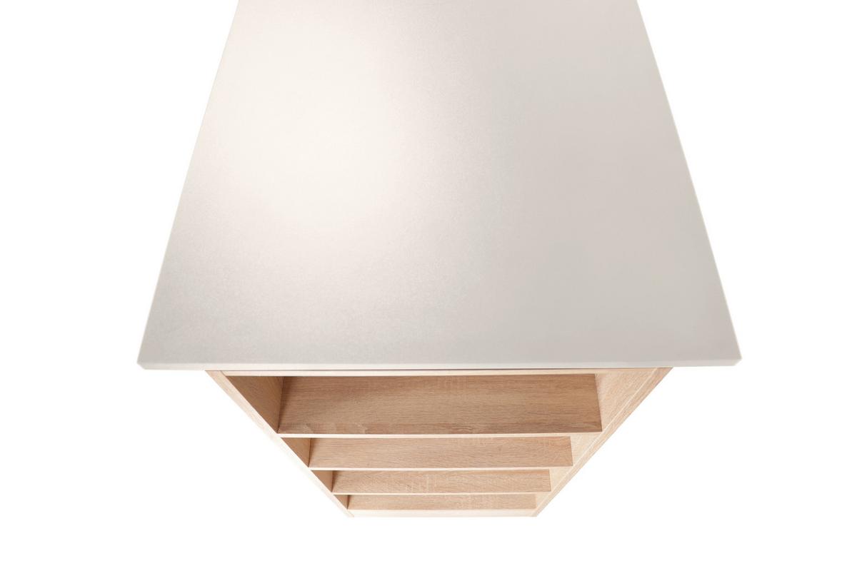 Barska Miza Merle, Barva Hrasta, Bela, 103x50cm - barve hrasta/bela, Design, leseni material (103/50/115cm) - Respekta