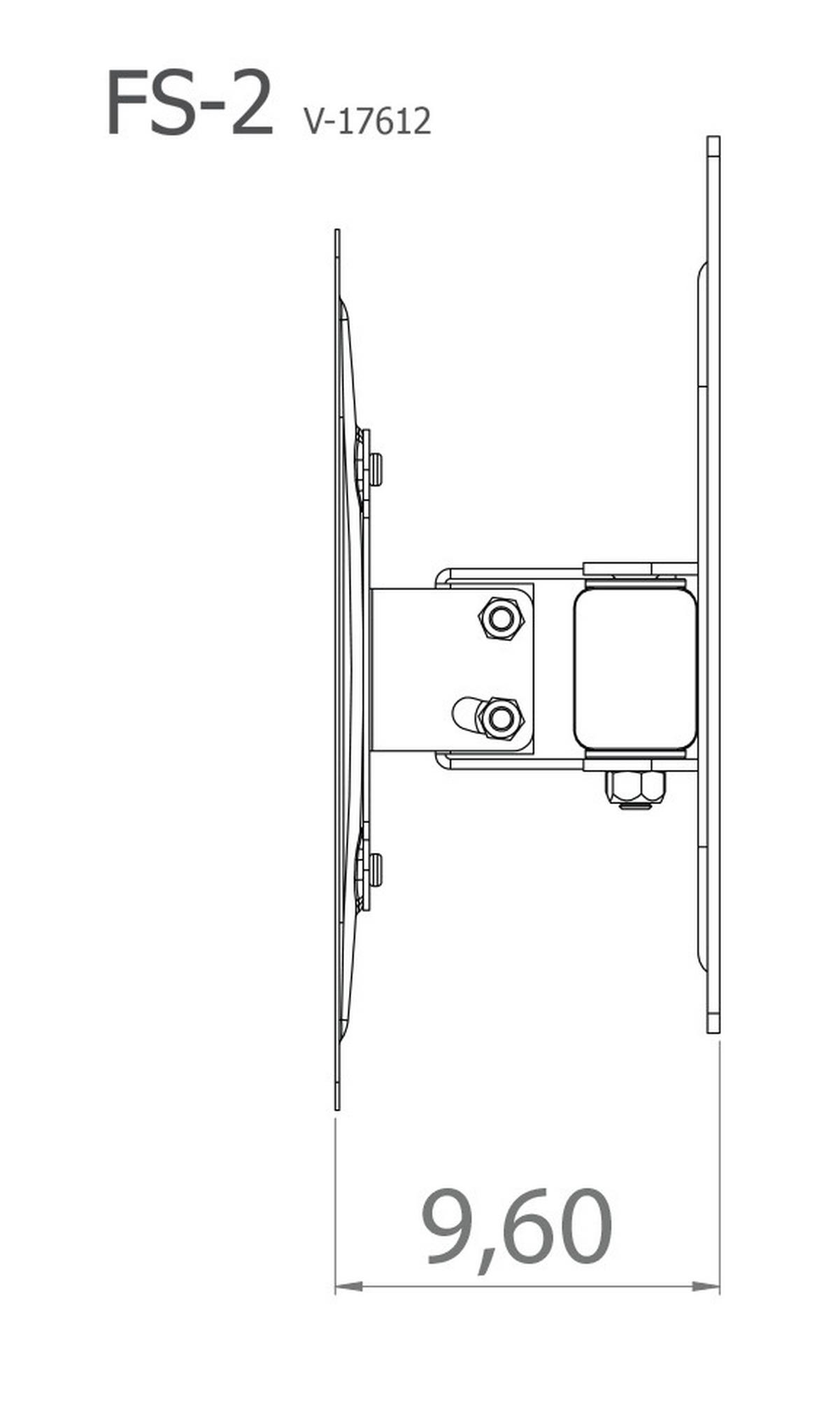 Stenski Nosilec Za Tv Fs 2, Srebrna, 27,8 Cm - srebrne barve, Konvencionalno, kovina (27,8/22,6/9,6cm) - MID.YOU