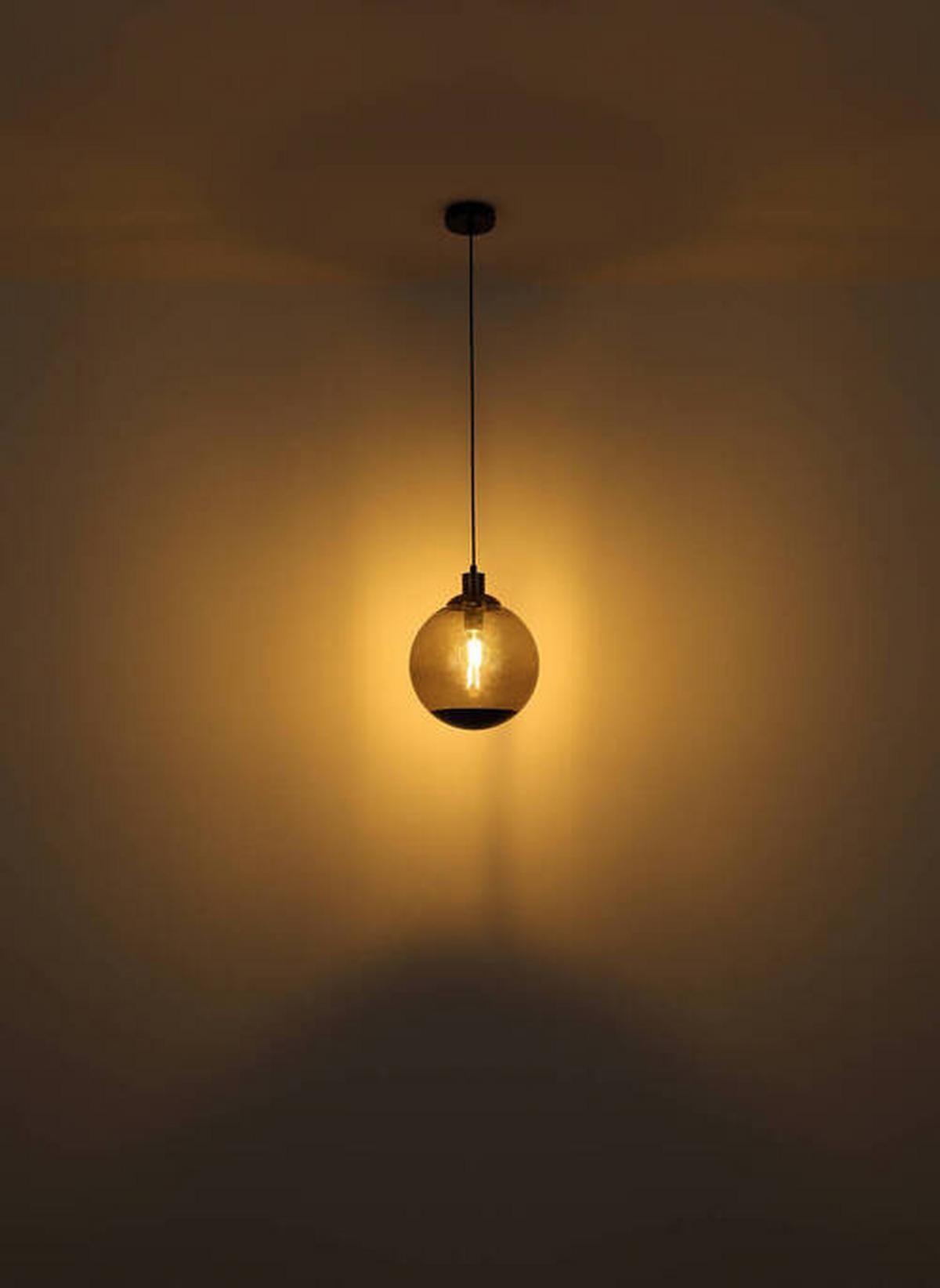 Hängeleuchte Potter Schwarz max. 40 Watt - Messingfarben/Schwarz, Design, Glas/Kunststoff (51/120cm) - Globo