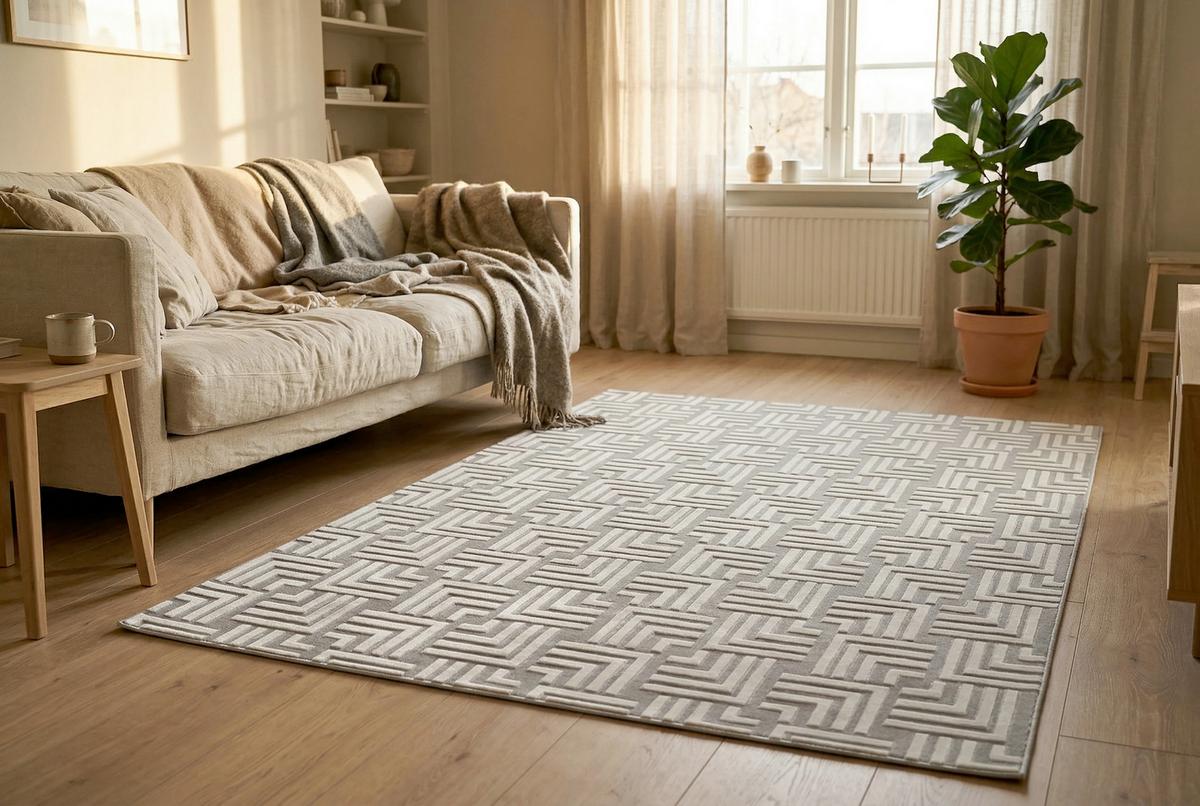 Läufer Calma 325 Silber 80 X 150 Cm - Beige, Basics, Textil (80/150cm) - Kayoom