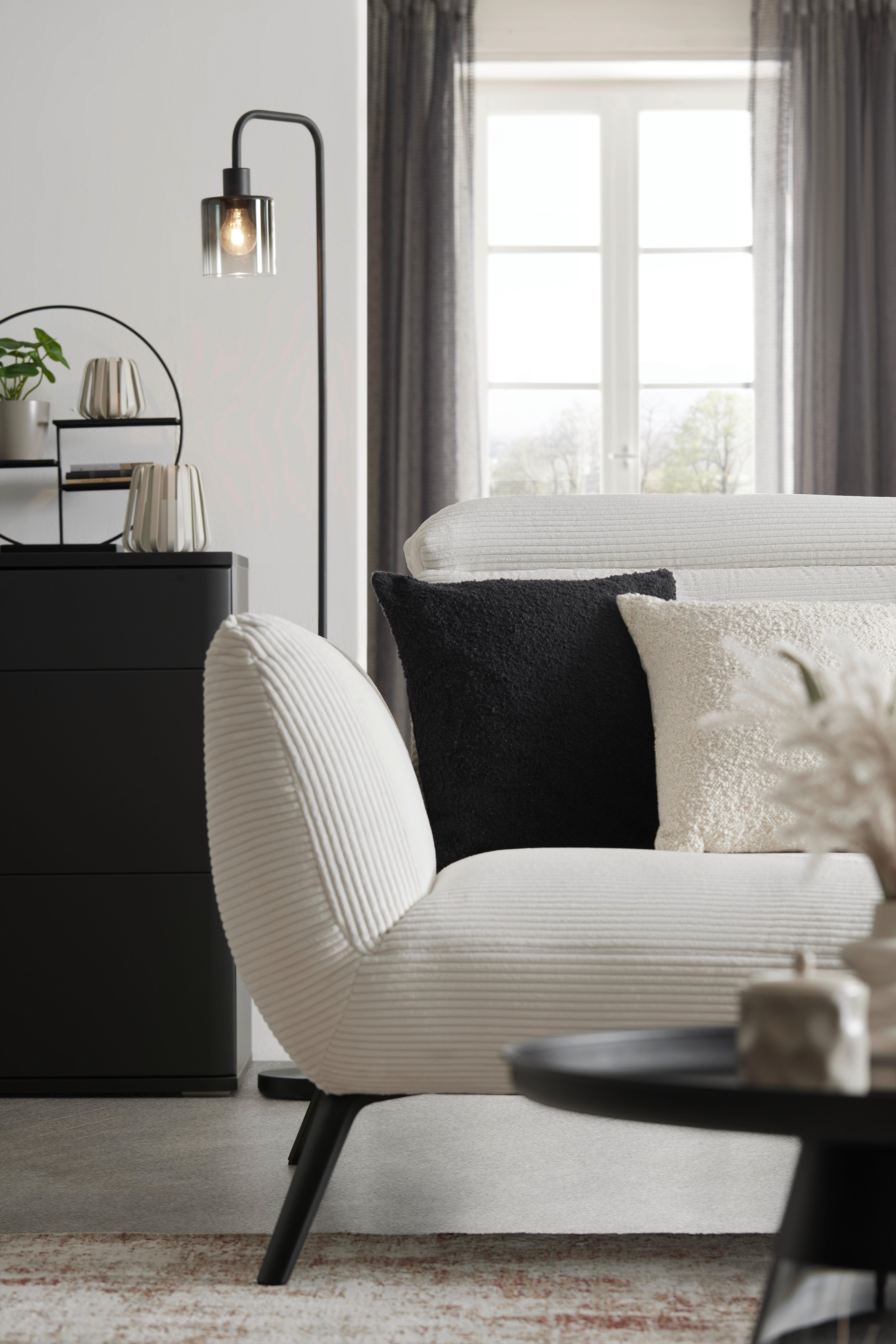 GOLVLAMPA ESTELLE - svart, Modern, metall/glas (38,5/160,5/22cm) - Mömax