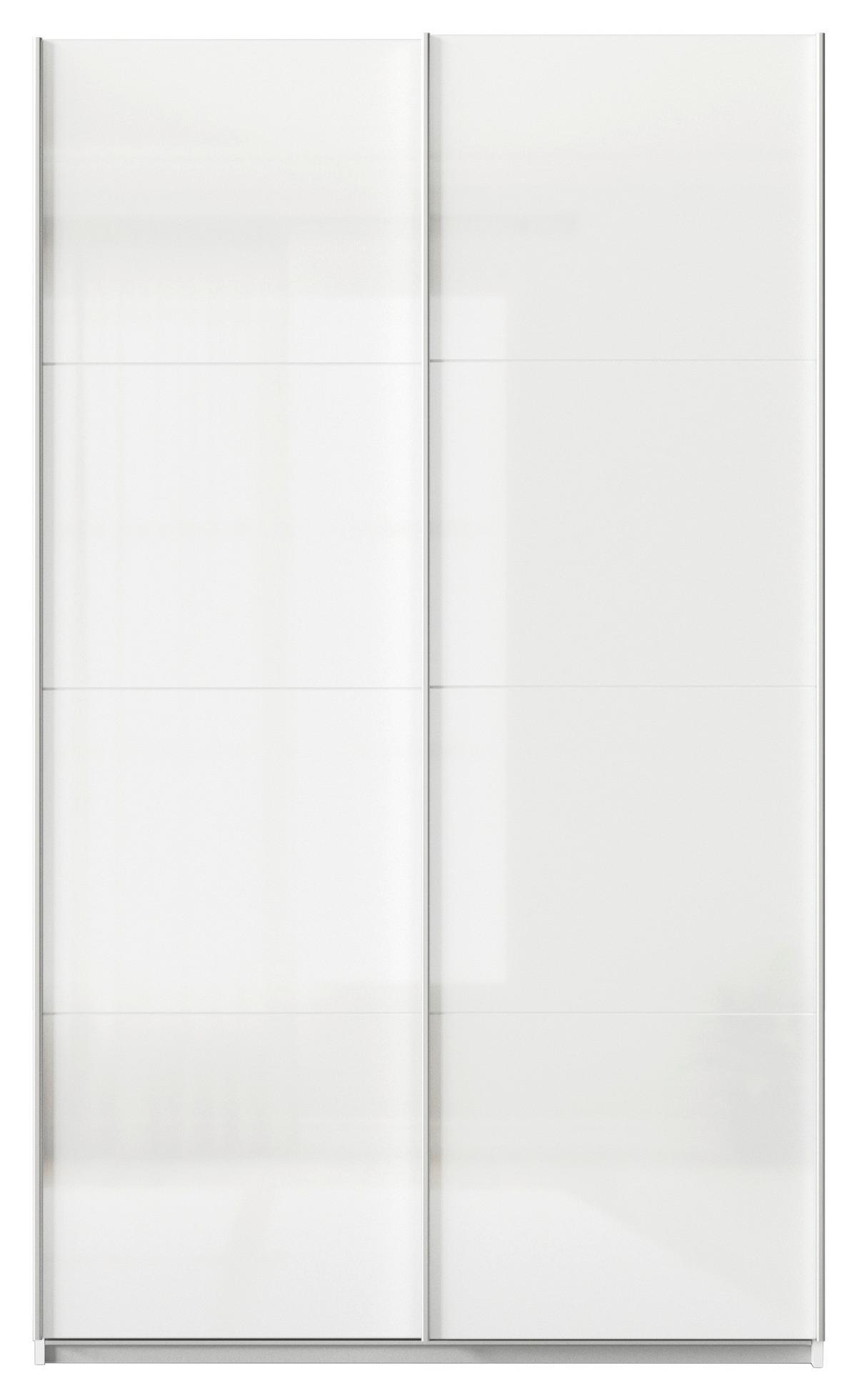 ORMAR S KLIZNIM VRATIMA FELDKIRCH - alb/alb lucios intens, Modern, material pe bază de lemn (136/229/62cm)