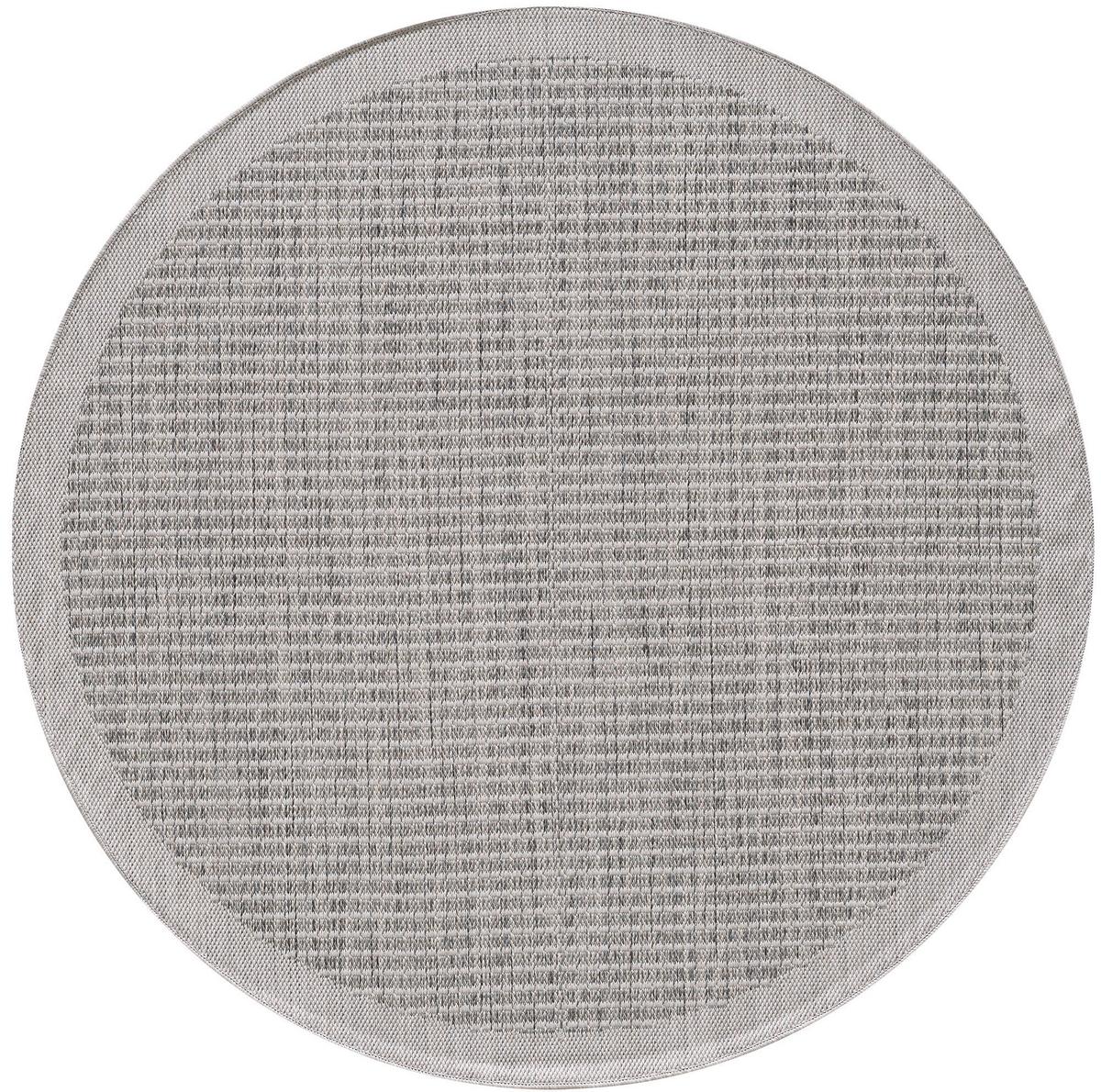 Outdoorteppich Giza Grau Ø ca. 120cm - Grau, Basics, Textil (120cm) - Novel