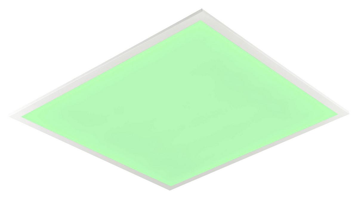 LED Mennyezeti Lámpa Geör 45/45cm - fehér, Modern, műanyag/fém (45/45/6cm) - Premium Living