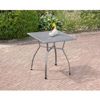 Gartentisch Toulouse Grau wetterbeständig ca. 70x70x74cm - Grau, Basics, Metall (70/70/74cm) - Gardenson