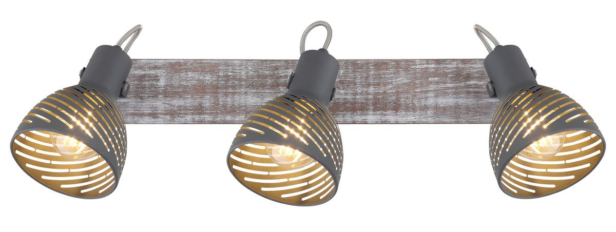 Reflektor Mori - modra/siva, Basics, kovina/les (54/12,5/25cm) - Globo