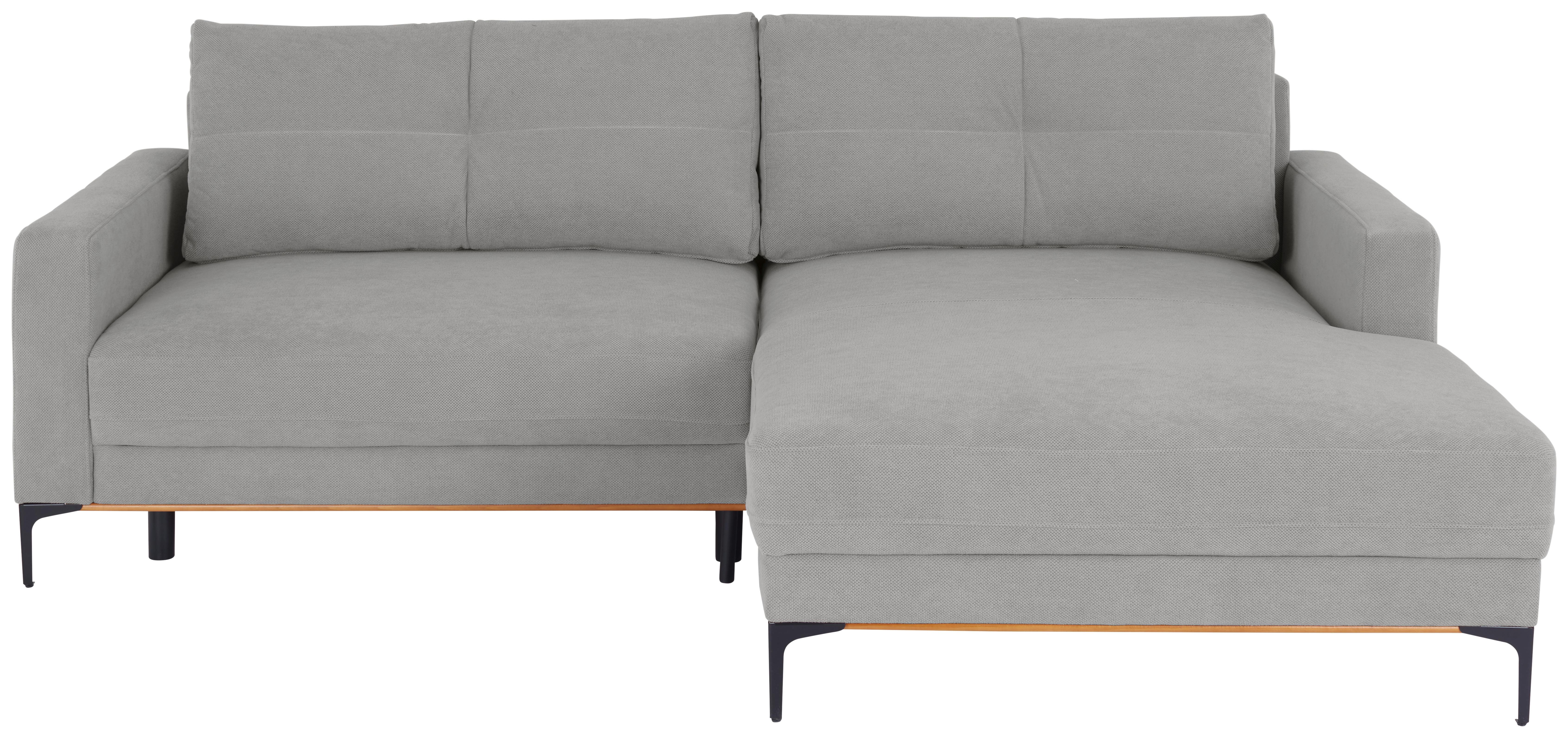 Kutna Garnitura Bergamo - svijetlo siva/crna, Moderno, tekstil/metal (238/162cm) - Ondega