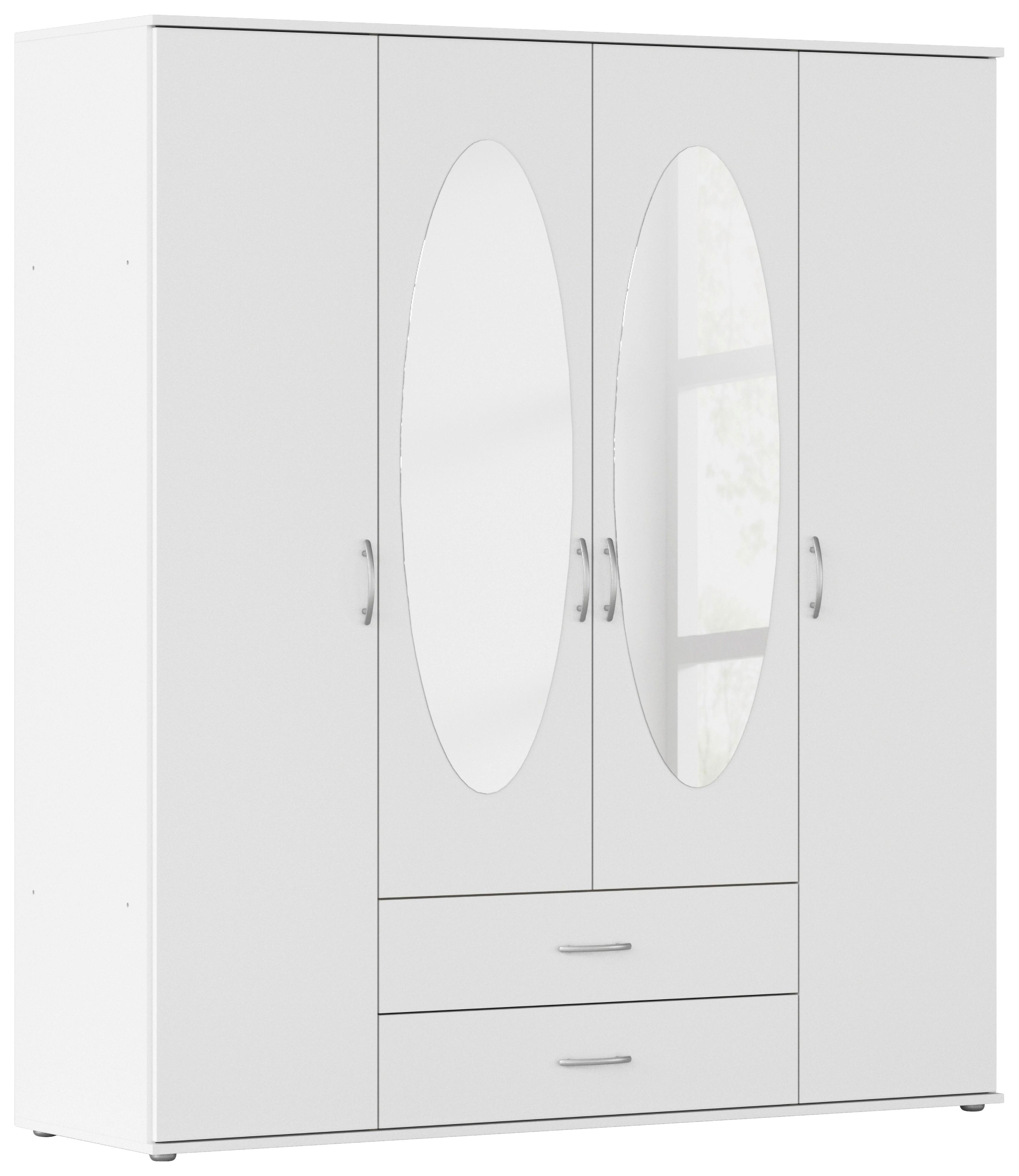 Ormar Za Odjeću Paul - bijela/boje aluminija, Konvencionalno, drvni materijal/plastika (168/188/52cm) - Modern Living