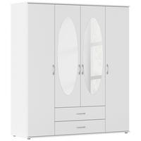 Ormar Za Odjeću Paul - bijela/boje aluminija, Konvencionalno, drvni materijal/plastika (168/188/52cm) - Modern Living