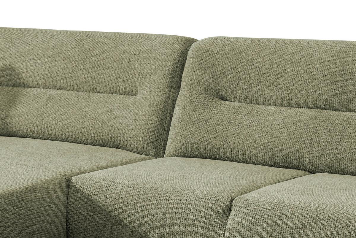 Wohnlandschaft Drago Grün Chenille - Wildeiche/Grün, MODERN, Holz/Textil (166/290cm) - MID.YOU