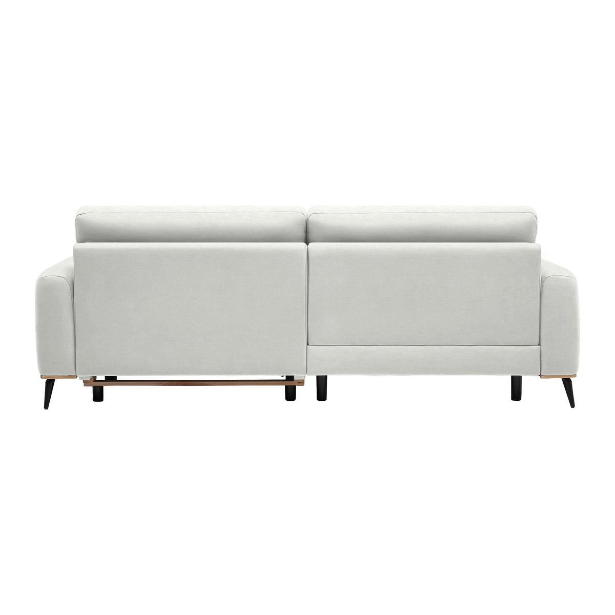Wohnlandschaft Romeo Creme - Creme/Schwarz, KONVENTIONELL, Textil/Metall (167/87/234cm) - Zandiara