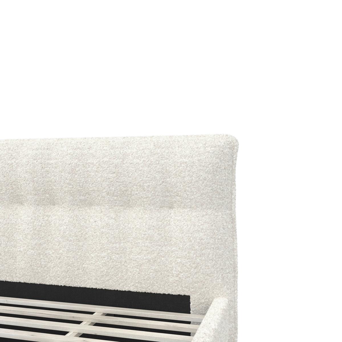 Kárpitozott Ágy Clea - elefántcsont/világosbarna, Modern, faalapú anyag/textil (180/200cm) - Bessagi Home