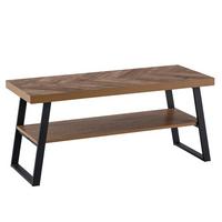 COUCHTISCH WL7.316 - Eichefarben/Schwarz, Design, Holzwerkstoff/Metall (100/40/41cm) - MID.YOU