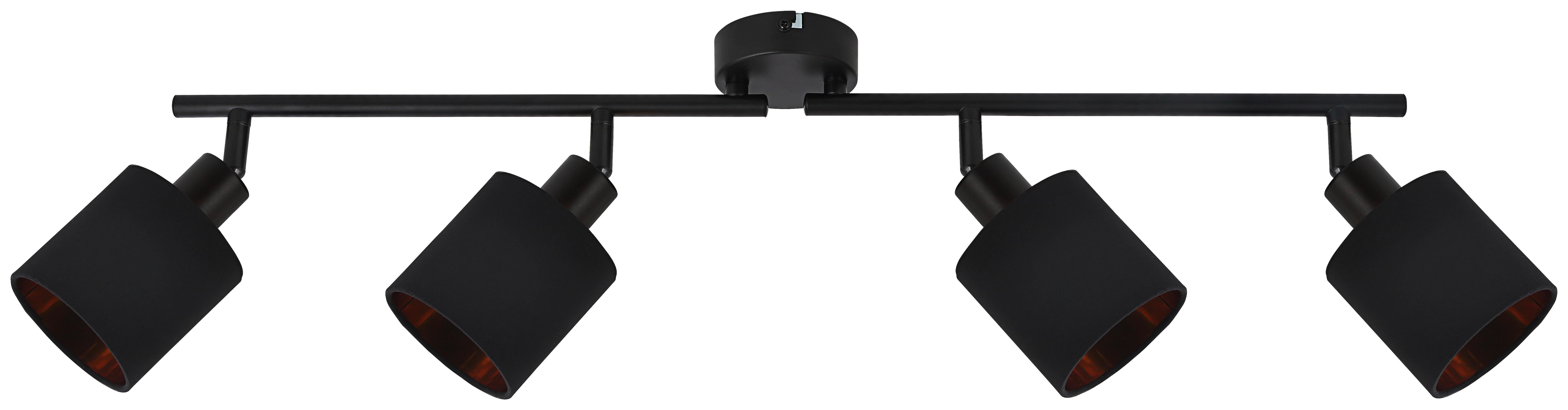 Strahler Goldi max. 15 Watt - Goldfarben/Schwarz, Modern, Textil/Metall (89,5/10/23cm) - Mömax