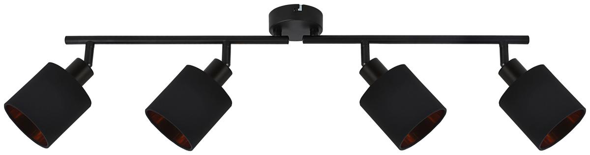 Strahler Goldi max. 15 Watt - Goldfarben/Schwarz, Modern, Textil/Metall (89,5/10/23cm) - Mömax