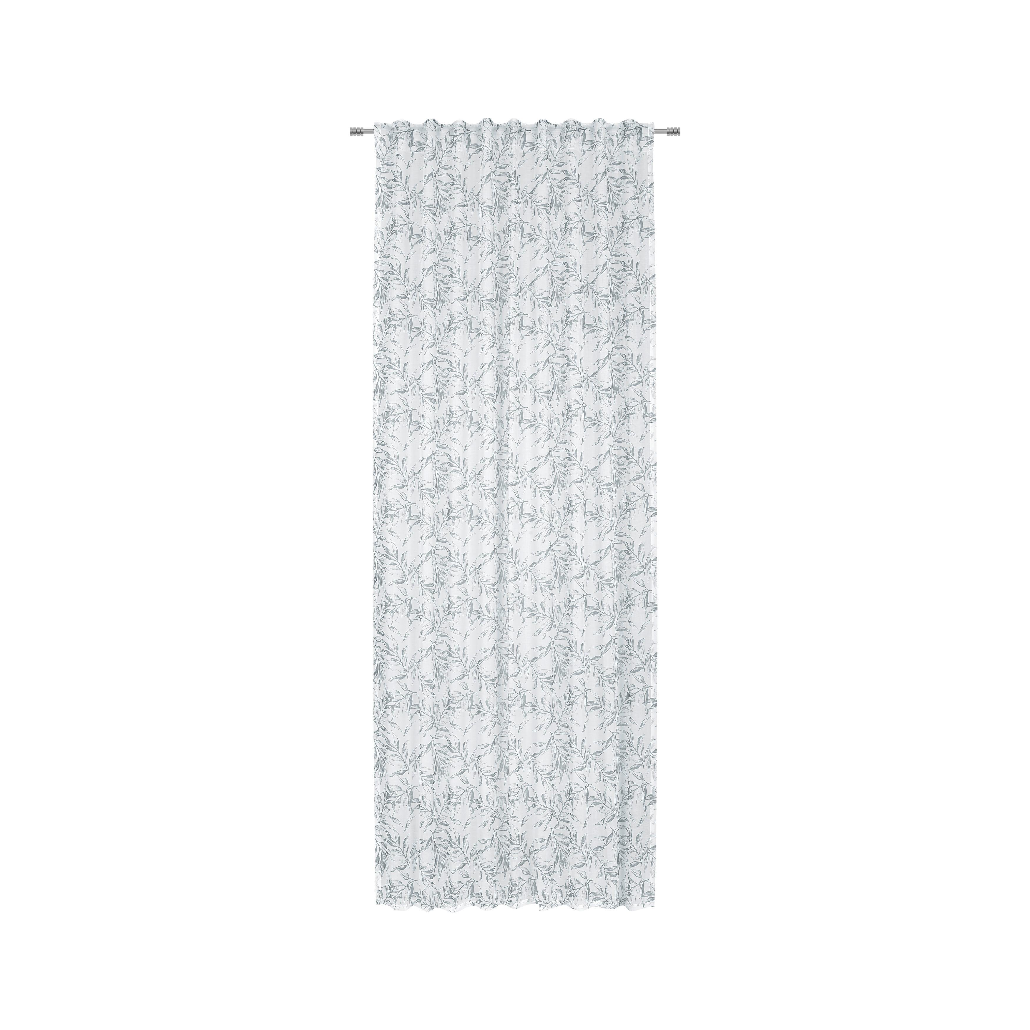 Fertigvorhang Athena ca. 140x245cm - Weiß/Grau, Textil (140/245cm) - Modern Living