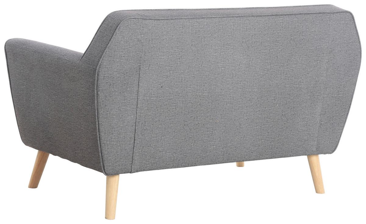 Dvosed Lara, Siva - temno siva/naravne barve, Konvencionalno, tekstil/les (138/83/79cm) - P & B