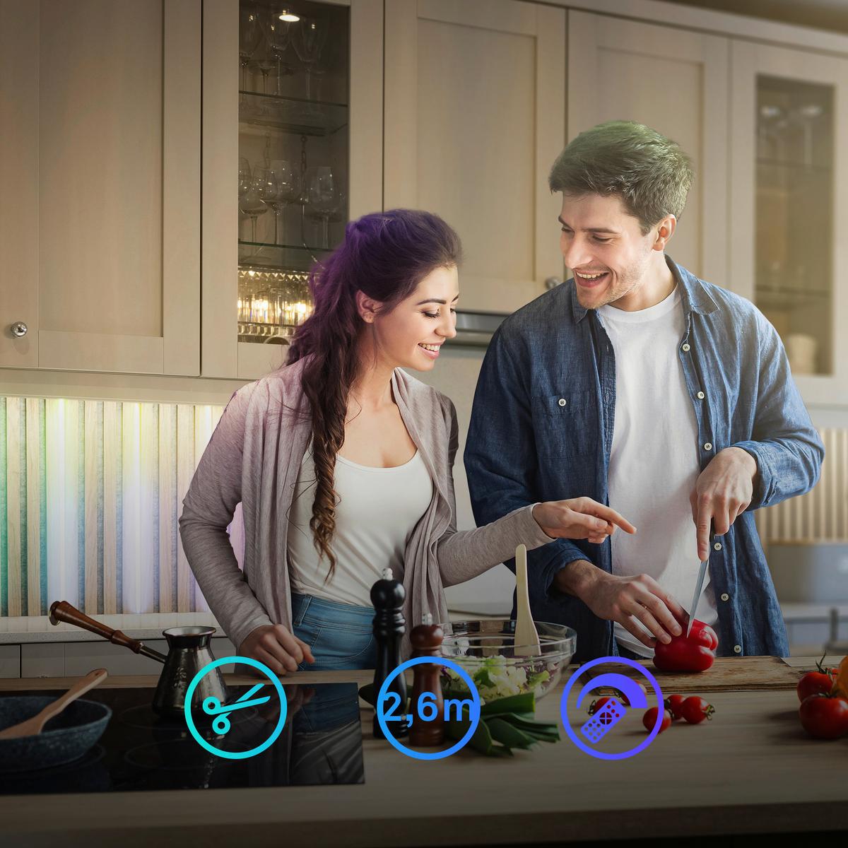 TAŚMA LED 8023252 PYP EXTENSION SET RGB/ - biały, Basics, tworzywo sztuczne (260/260cm) - Briloner