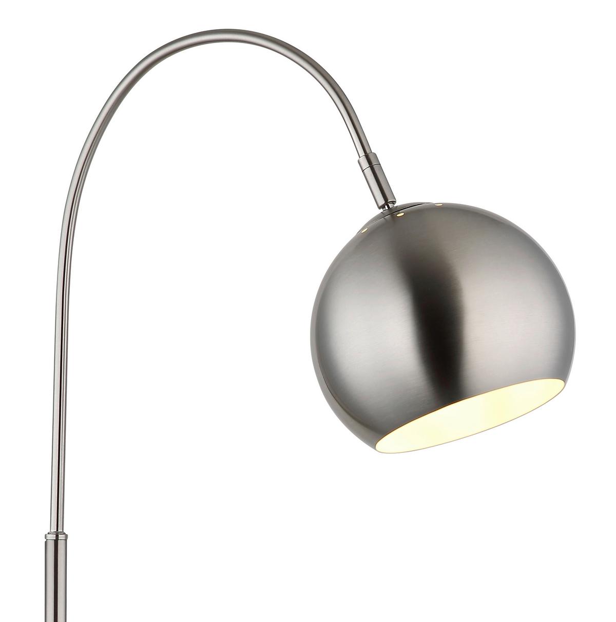 LAMPA STOJĄCA 24779N BENNO - biały/kolor niklowy, Basics, tworzywo sztuczne/metal (46/25/150cm) - Globo