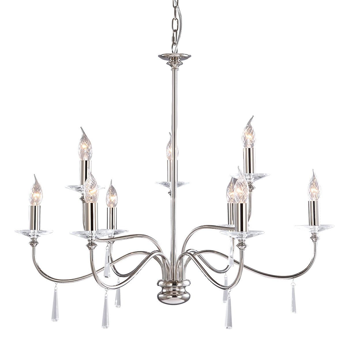 Luster Pol - boje nikla, Konvencionalno, staklo/metal (82/83cm) - Elstead Lighting