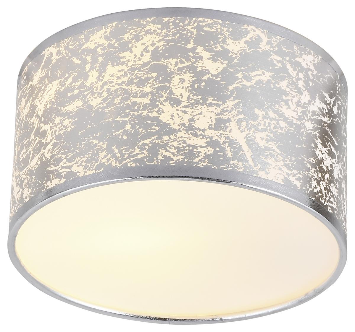 Mennyezeti Lámpa Silver - ezüstszínű, Konventionell, textil/fém (20/11cm) - Premium Living