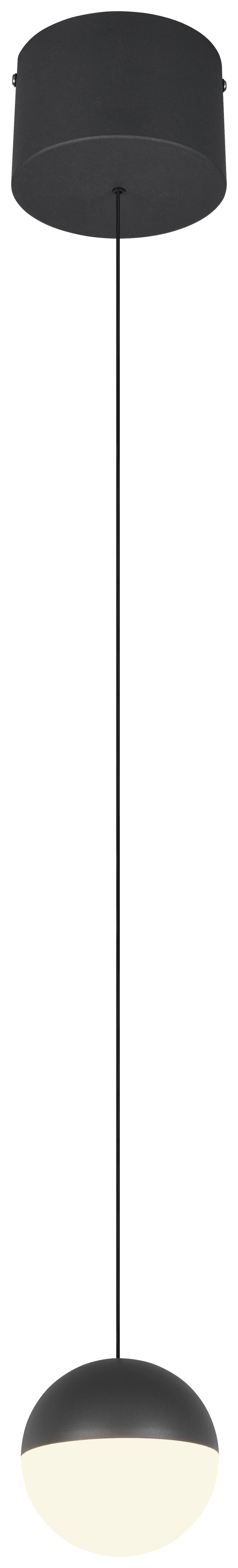 Led Függőlámpa Sestine 1 Égős - fekete/fehér, Modern, műanyag/fém (11/150cm) - Mömax