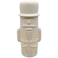 Nussknackerfigur Freddy Weiß ca. 15,5 cm - Weiß, KONVENTIONELL, Keramik (7/15,5/6cm) - Mömax