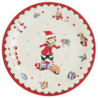 Dessertteller XMAS mit Weihnachtsmotiv Ø ca. 21cm - Rot/Weiß, KONVENTIONELL, Keramik (21/2,1cm) - Mömax