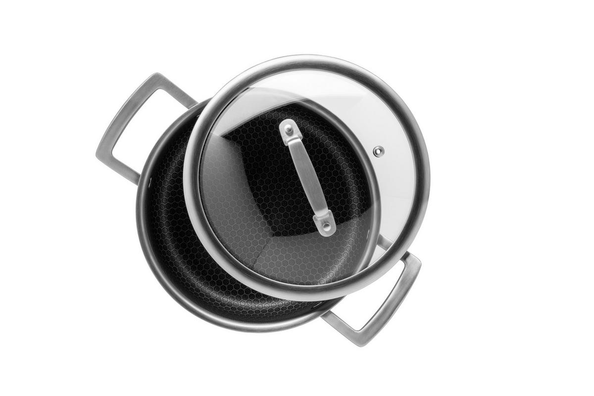 Kochtopf 935608 Kochtopf - Silberfarben/Schwarz, Basics, Metall (20/15cm) - Mäser