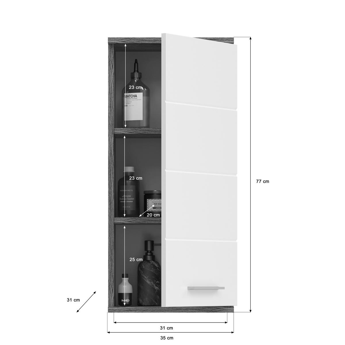 Koplanica Blake, Bela Srebrna, 4-Delna - srebrne barve/črna, Moderno, umetna masa/steklo (105cm) - MID.YOU