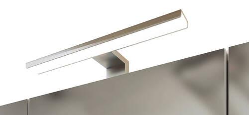 Spiegelschrank Milla II in Weiß - Edelstahlfarben/Weiß, MODERN, Glas/Holzwerkstoff (100/64/20cm) - Mömax