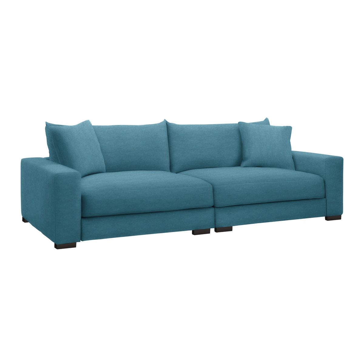 Megasofa Pedro Petrol - Petrol, MODERN, Holz/Holzwerkstoff (261/83/124cm) - Mömax