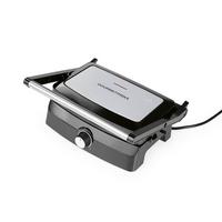 Kontaktgrill Gourmetmaxx Schwarz/Edelstahlfarben - Edelstahlfarben/Schwarz, MODERN, Kunststoff/Metall (26,8/22,9/13cm)