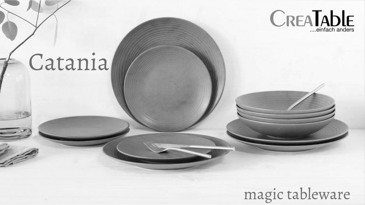 Jedilni Servis Catania Eukalyptus, 12-Delni - zelena, Basics, keramika - Creatable