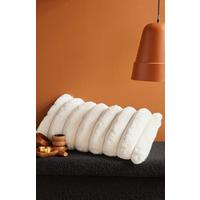 Műszőrme Díszpárna Moka Cream 30/60 - fehér, textil (30/60cm)