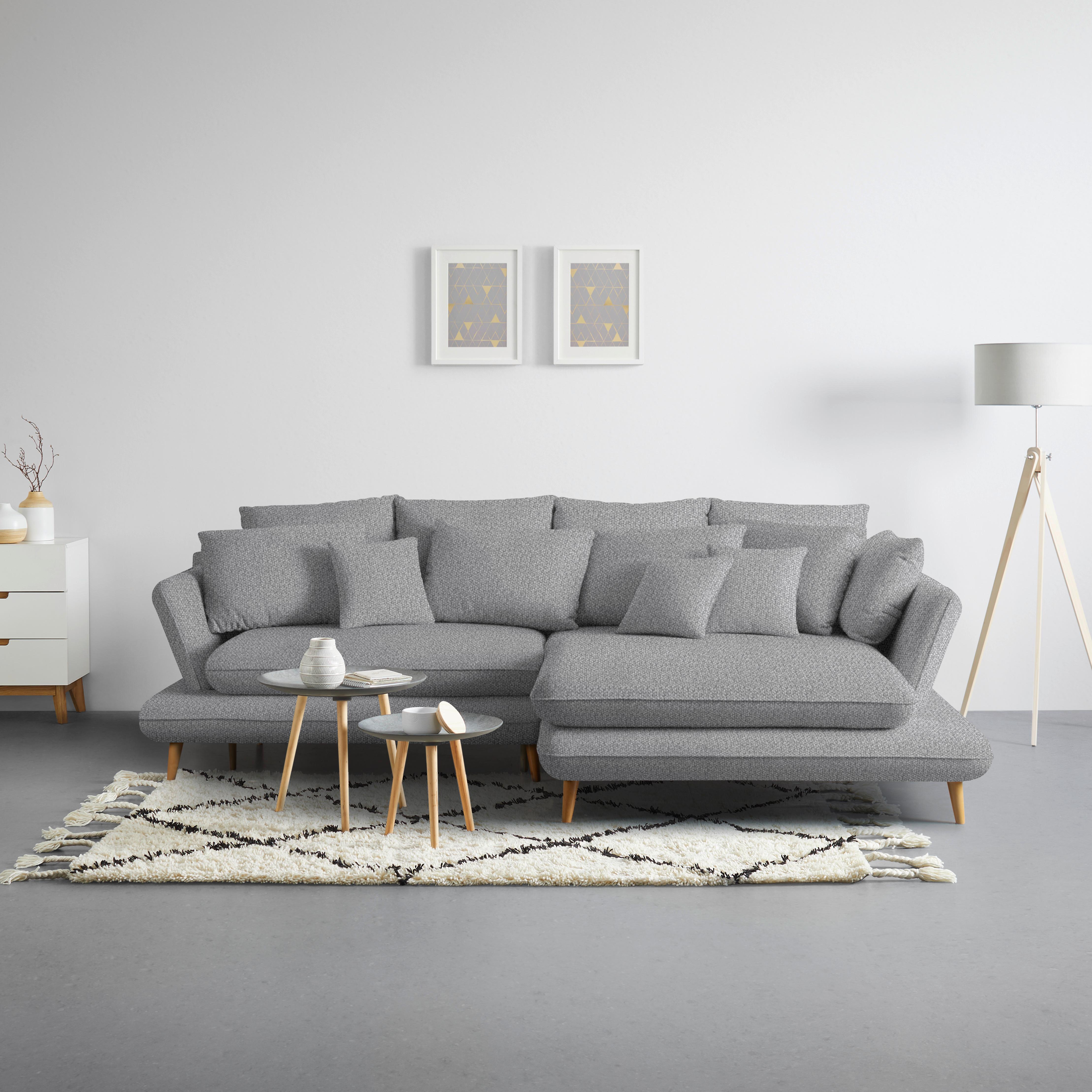 Coltar MONTE - gri, Romantik / Landhaus, lemn/textil (283/181cm) - Based