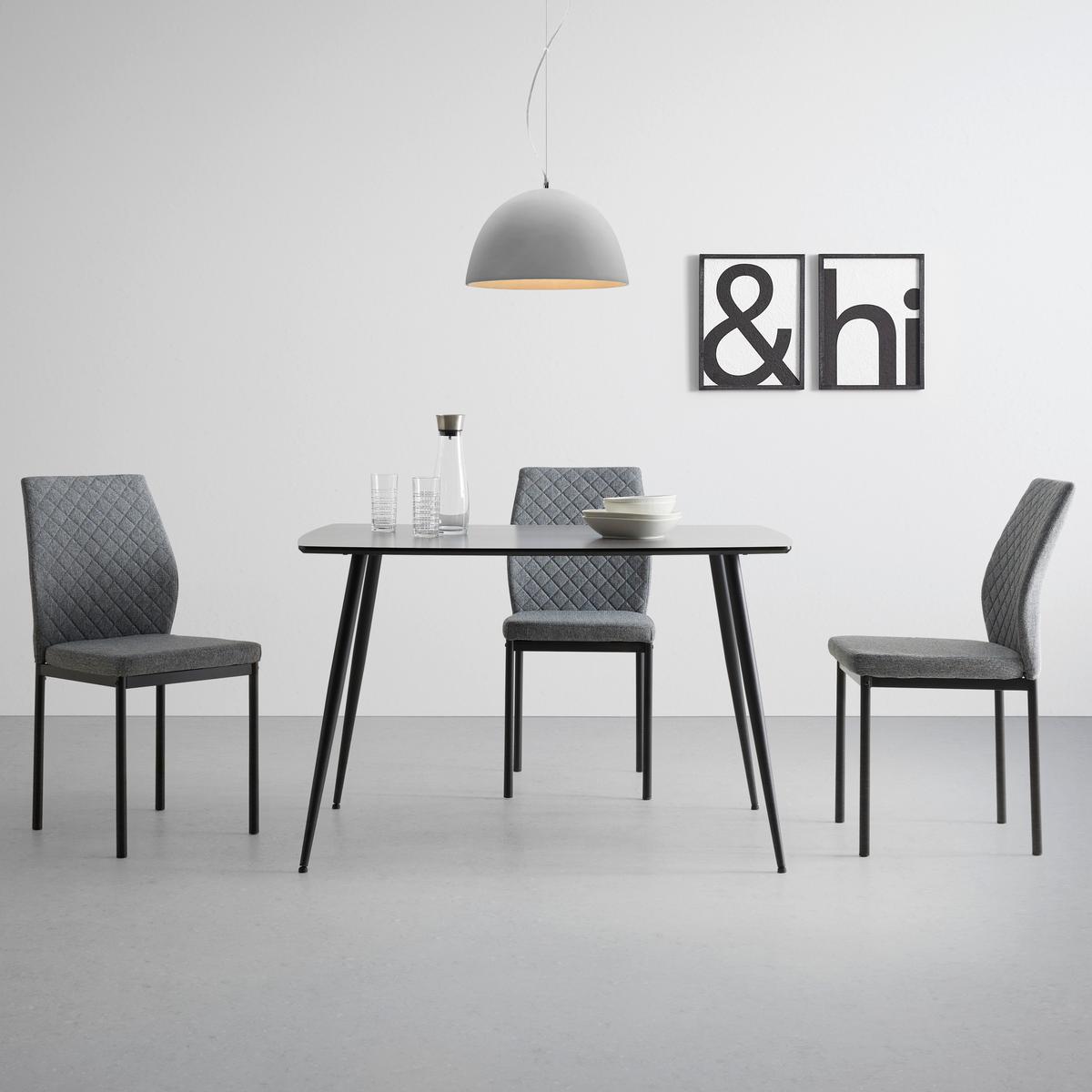 Esstisch Adam in Grau - Schwarz/Grau, Basics, Holzwerkstoff/Metall (120/80/75cm) - Mömax