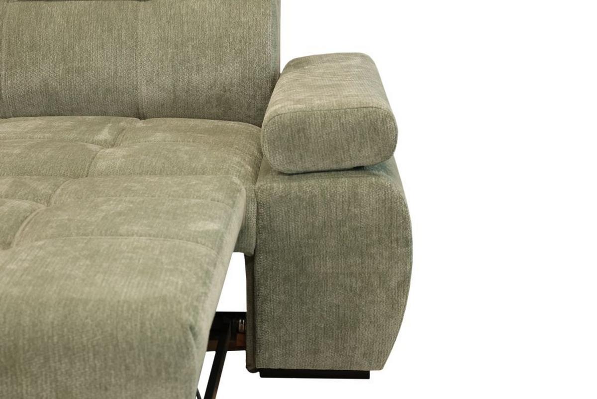 Kutna Garnitura Vegas - zelena/crna, Design, drvo/tekstil (173/294cm) - Modern Living