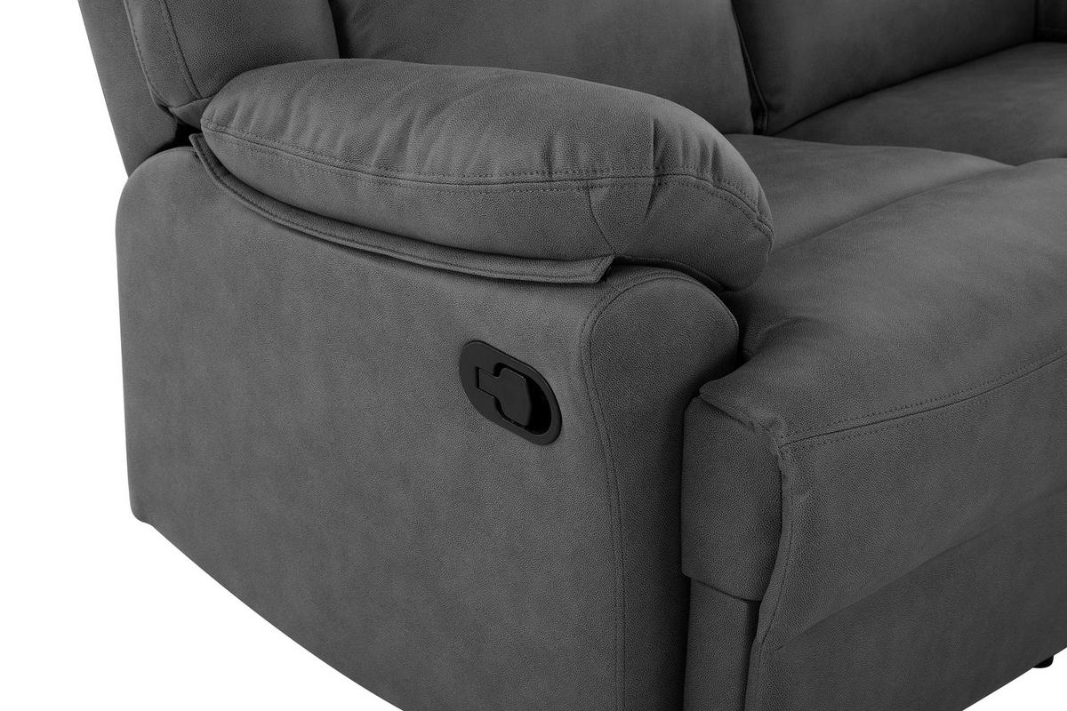 Dvosed Clara, Siva - siva, Basics, tekstil (145/103/93cm) - Livetastic