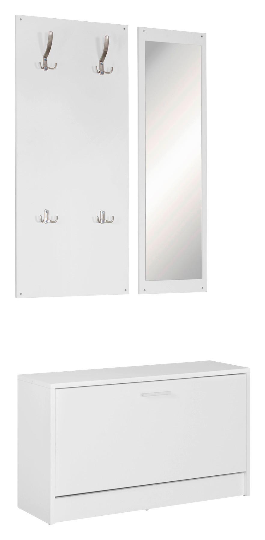 Wandgarderobe "Jana", weiss - KONVENTIONELL, Holzwerkstoff (80/147/27cm) - MID.YOU