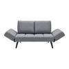 Schlafsofa Aurelia Dunkelgrau Webstoff - Hellgrau/Schwarz, MODERN, Holz/Textil (191/73/78cm) - Bessagi Home