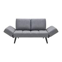Schlafsofa Aurelia Dunkelgrau Webstoff - Hellgrau/Schwarz, MODERN, Holz/Textil (191/73/78cm) - Bessagi Home