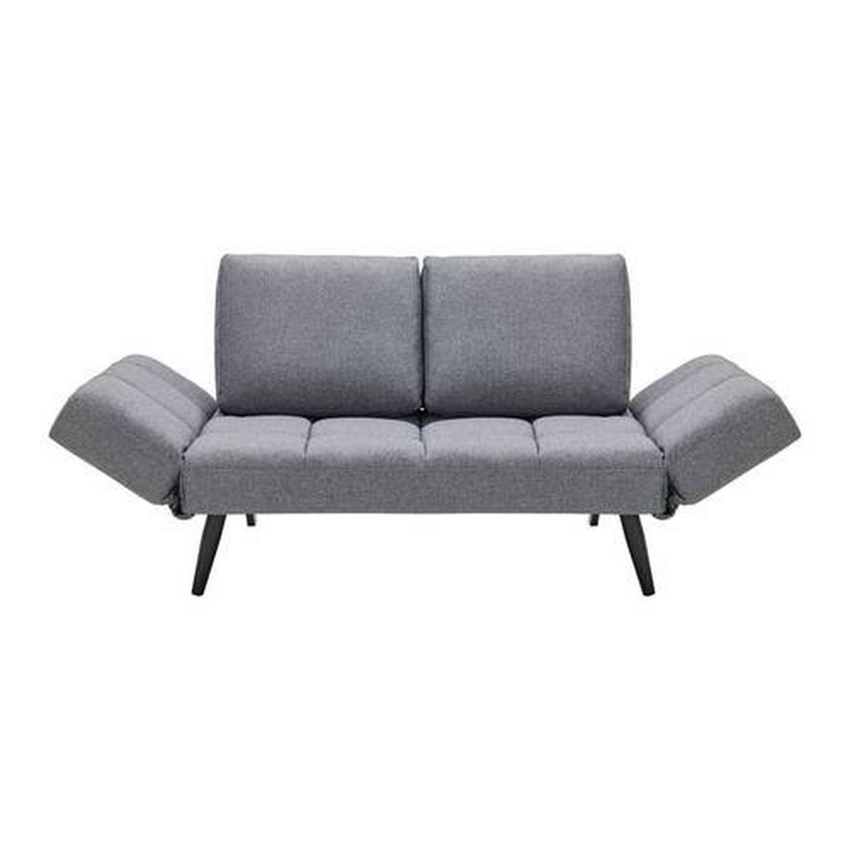 Schlafsofa Aurelia Dunkelgrau Webstoff - Hellgrau/Schwarz, MODERN, Holz/Textil (191/73/78cm) - Bessagi Home