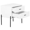 NATTDUKSBORD PELOTAS - vit/svart, Modern, metall/trämaterial (50/60/40cm) - Premium Living