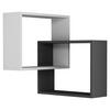 Stenska Polica Ring - bela/antracit, Design, leseni material (60/68/20cm) - Livetastic