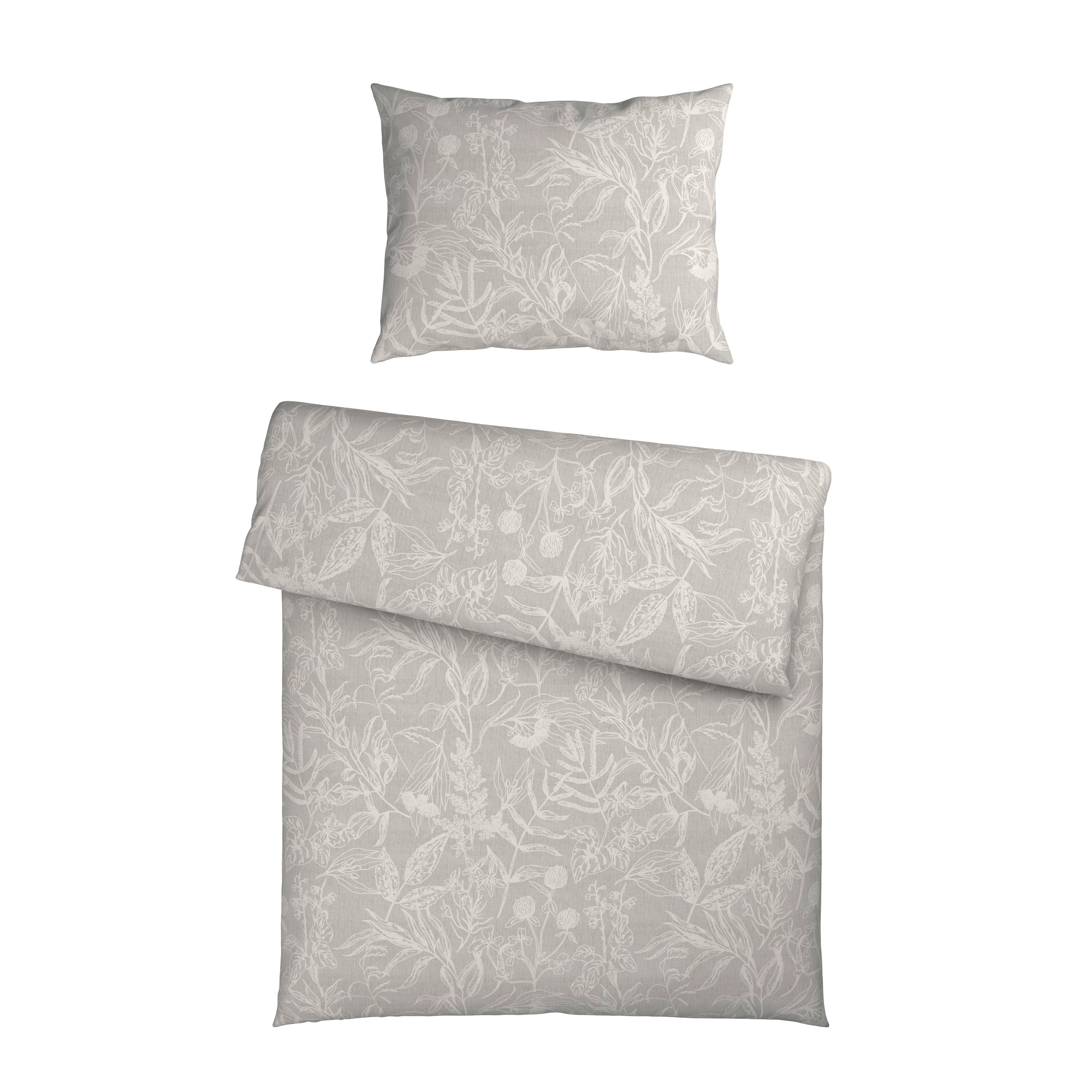Bettwäsche Tylpur Hellgrau ca. 140x200cm - Hellgrau, Textil (200/140cm) - Mömax